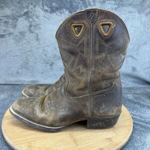 Ariat Boots Boys Size 6 Brown Leather Cowboy Western Riding Boots 10010810